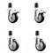 Service Caster 4 Inch 316SS Black Poly Swivel 1-3/4 Inch Expanding Stem Caster Lock Brake, 2PK SS316TTLEX20S414-PPUB-BLK-2-S-2-134 - alternate 1
